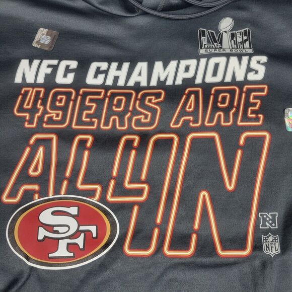 Nike San Francisco 49ers Sweatshirt Mens Large NFC Conference Champions Hoodie - Picture 2 of 12